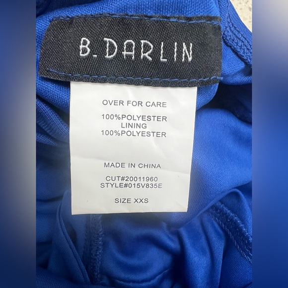 B DARLIN Womens Blue Cut Out Dress (Size XXS) - Picture 9 of 9